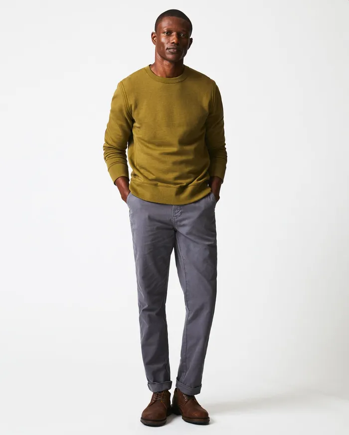 Men Dover Sweatshirt Olive Drab Billy Reid Sweaters and Sweatshirts