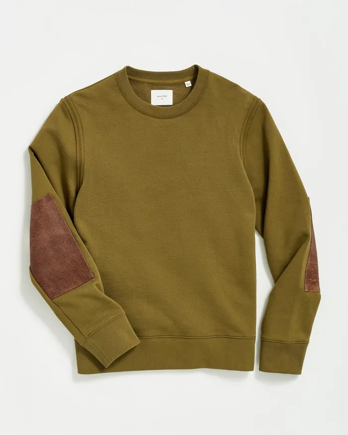 Men Dover Sweatshirt Olive Drab Billy Reid Sweaters and Sweatshirts