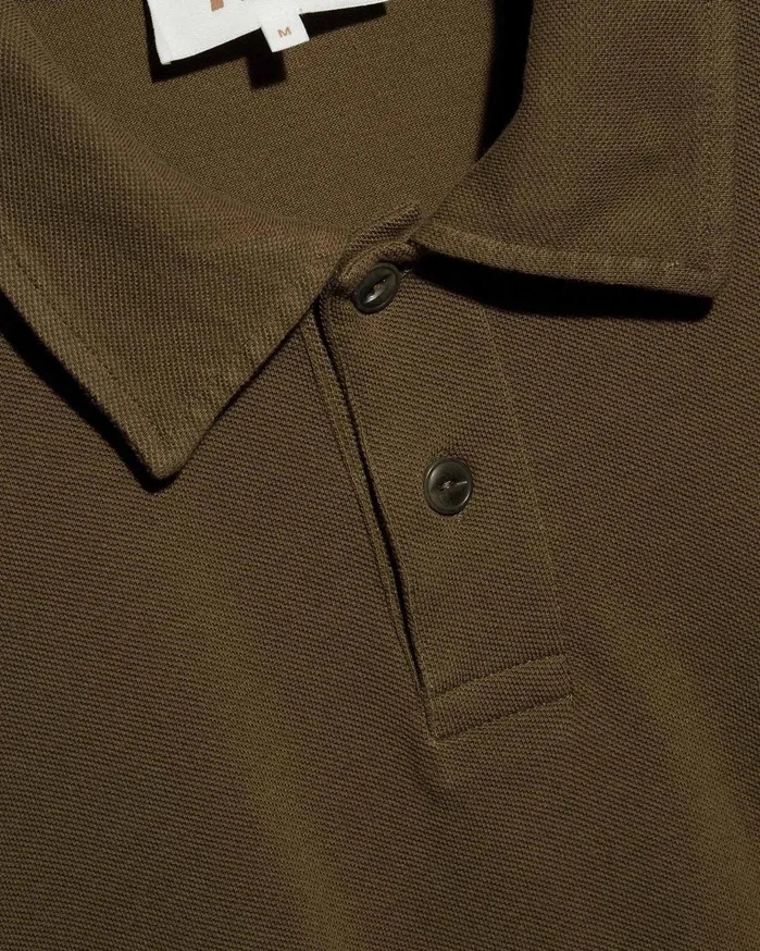 Men Earth Polo TShirt Olive YMC Tops and TShirts