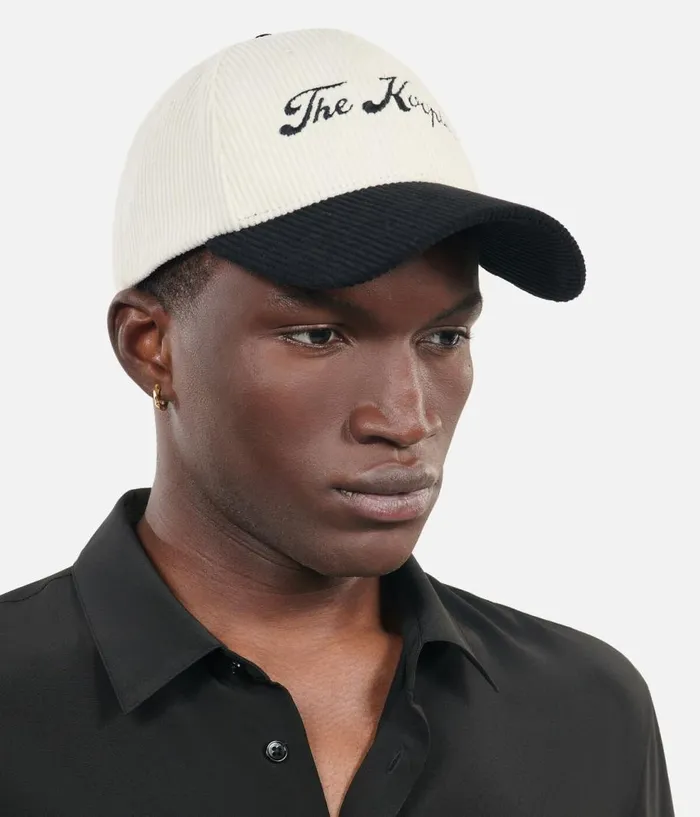 Men Hats and Scarves THE KOOPLES Black And White Logo Cap
