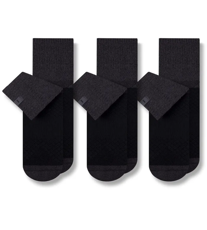 Men Hustle Cushion Ankle Black Socks 3 Pack Pair Of Thieves Ankle