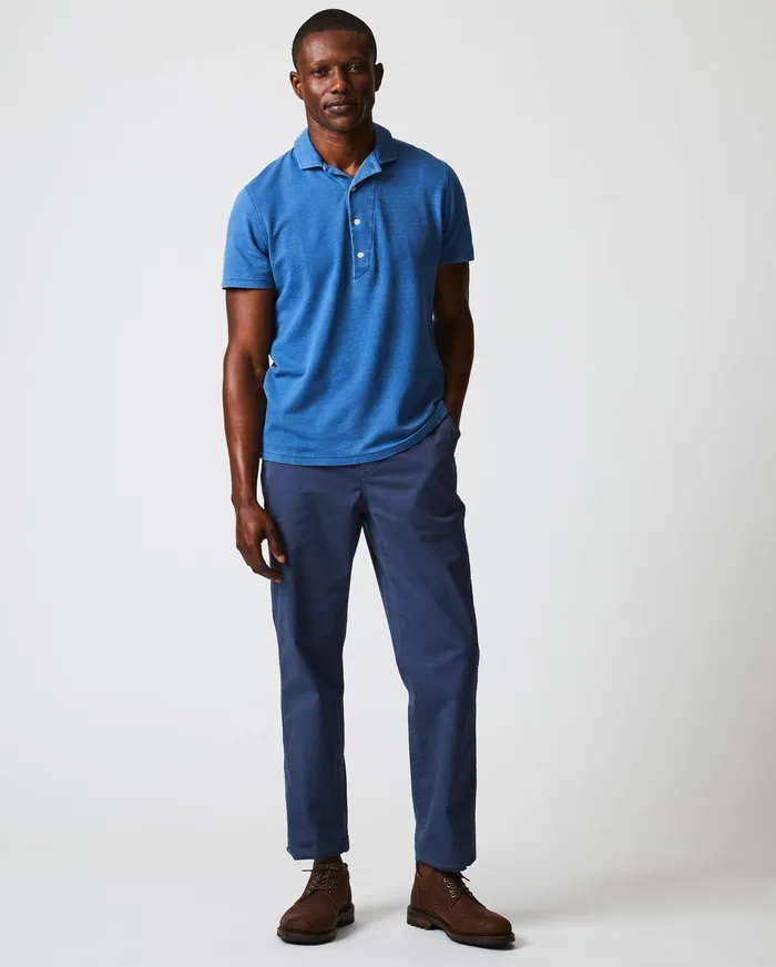 Men Indigo Polo Denim Billy Reid Polos Tees and Henleys