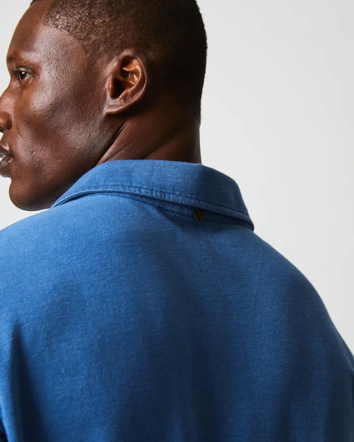 Men Indigo Polo Denim Billy Reid Polos Tees and Henleys