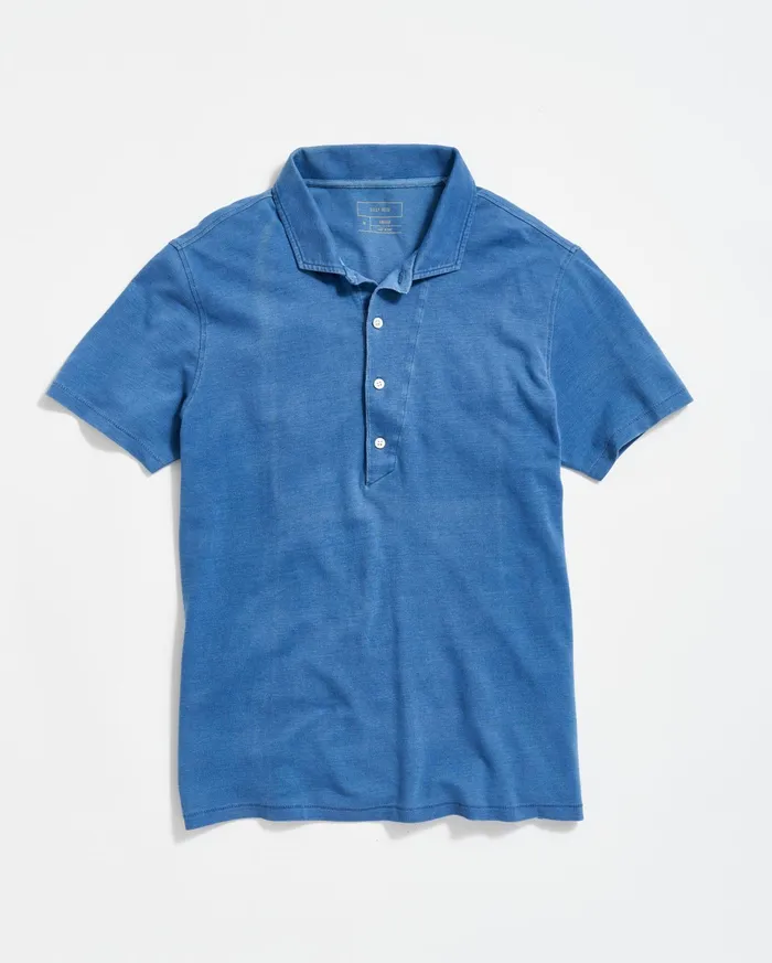 Men Indigo Polo Denim Billy Reid Polos Tees and Henleys
