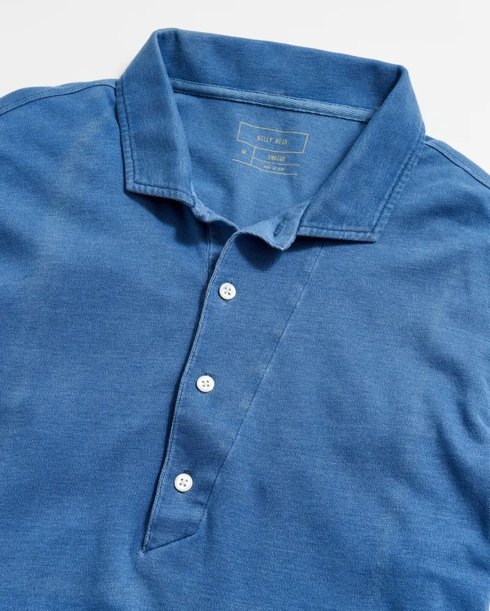 Men Indigo Polo Denim Billy Reid Polos Tees and Henleys
