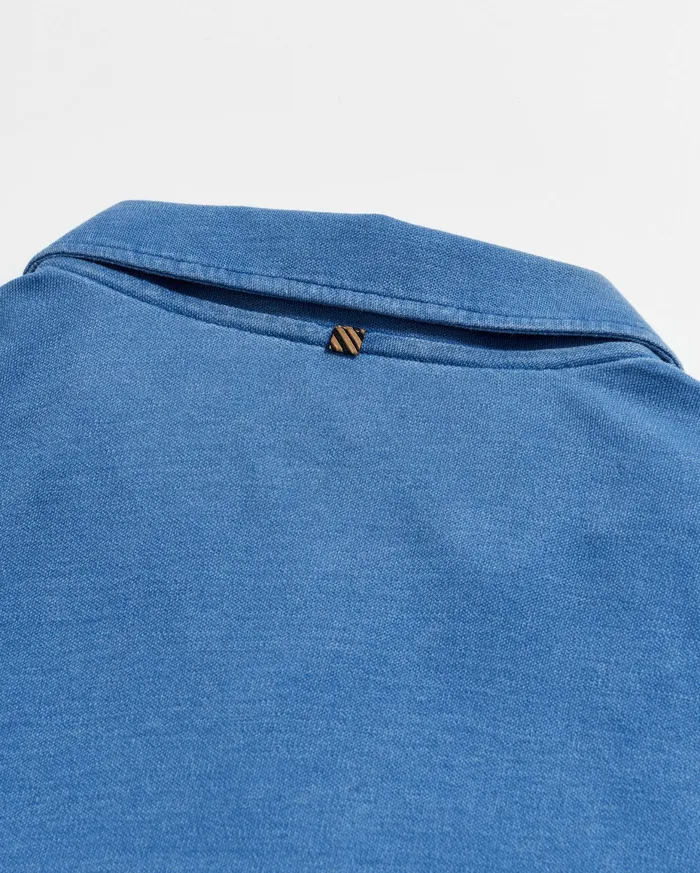 Men Indigo Polo Denim Billy Reid Polos Tees and Henleys