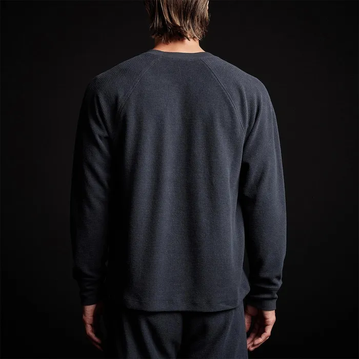 MEN James Perse CASHMERE COLLECTION Thermal Knit Raglan Top French Navy