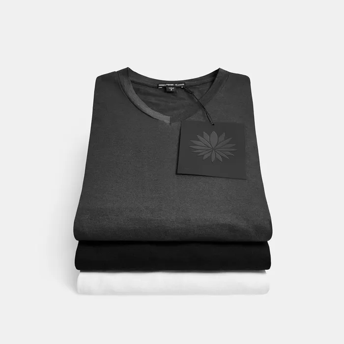 MEN James Perse GIFT SETS 3 Pack Luxe Lotus Jersey V Neck Tee Blackwhitecarbon