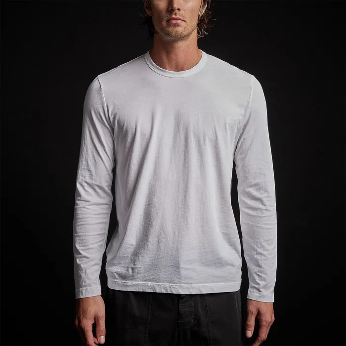 MEN James Perse GRAPHICS Long Sleeve Crew Neck Abstract Circle White