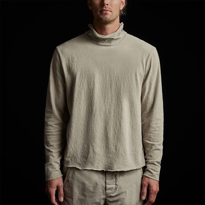 MEN James Perse POLOSNOVELTY TOPS Brushed Jersey Funnel Neck String Pigment