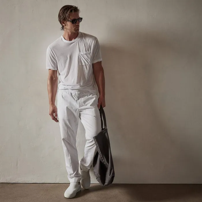 MEN James Perse TSHIRTS Jersey Short Sleeve Pocket Crew White
