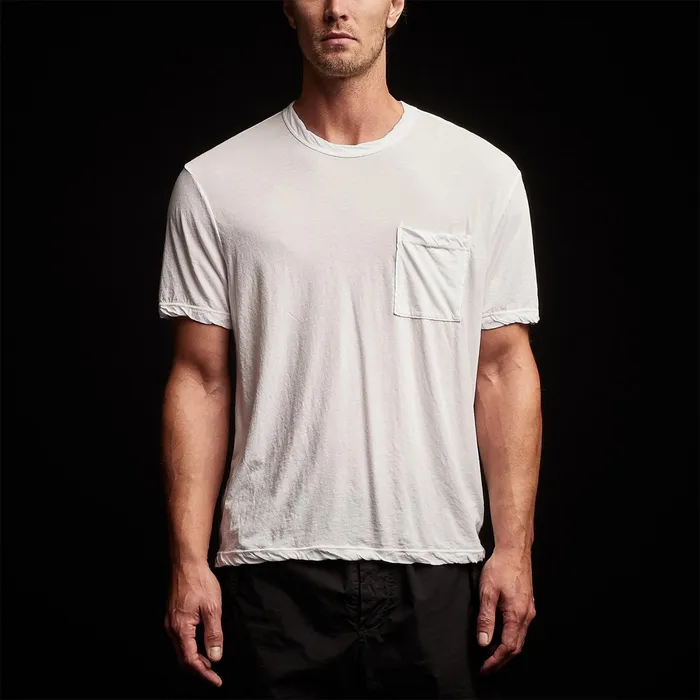 MEN James Perse TSHIRTS Jersey Short Sleeve Pocket Crew White