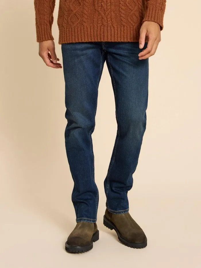 Men JEANS White Stuff Eastwood Straight Jean Dark Blue