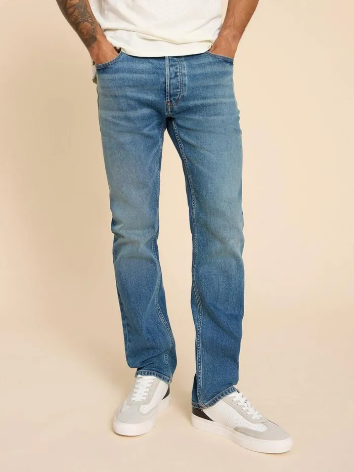 Men JEANS White Stuff Eastwood Straight Jean Light Denim
