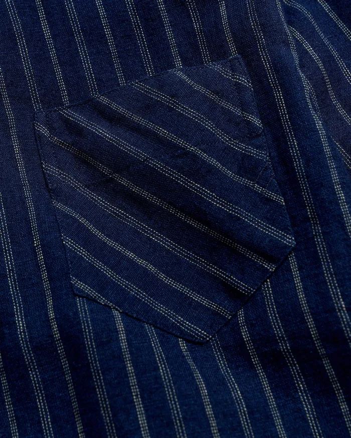Men John T Shirt Indigowhite Billy Reid Shirting