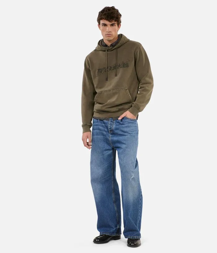 Men Knits and Tees THE KOOPLES Khaki What Is Hoodie