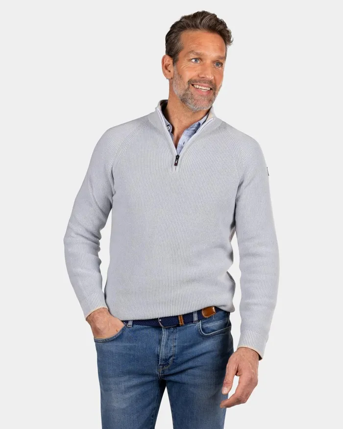 Men Knitwear NZA New Zealand Auckland Light Blue Knitted Half Zip Pullover 8211 Phantom Blue Men Knitwear NZA New Zealand Auckland Light Blue Knitted Half Zip Pullover 8211 Phantom Blue
