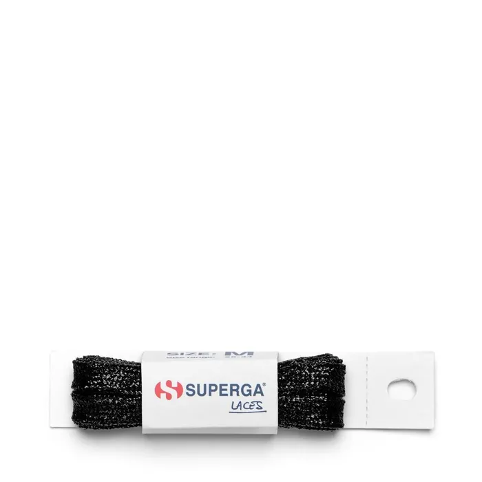 Men LACES Unisex LAME LACES Laces BLACK Superga Shoe Laces
