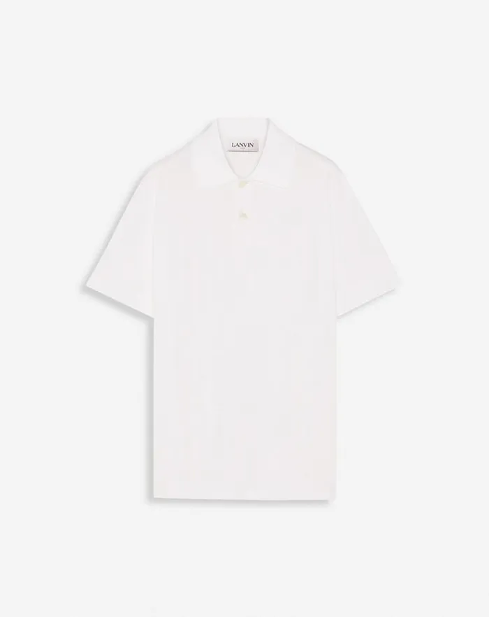 Men Lanvin Tshirts and Polos Classic Polo Shirt Optical White