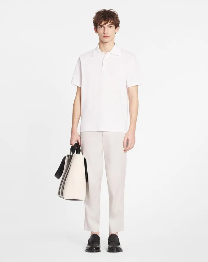 Men Lanvin Tshirts and Polos Classic Polo Shirt Optical White