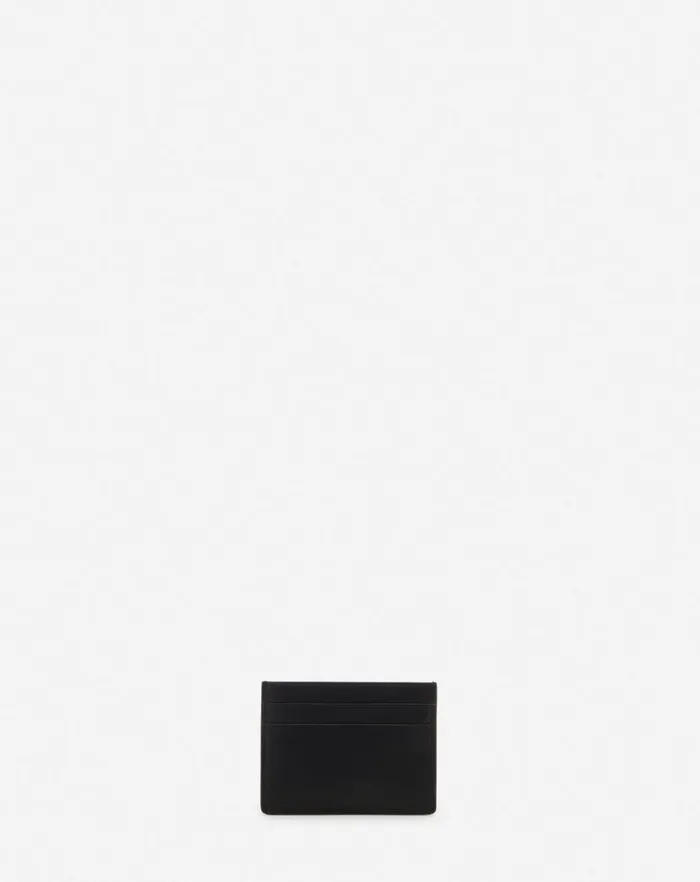 Men Lanvin Wallets and Small Leather Goods Hobo Tie Leather Card Holder Black