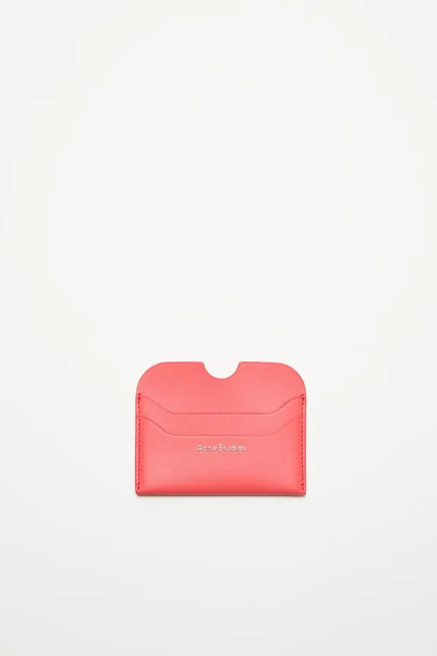 Men Leather Card Holder Electric Pink Acne Studios Small Leather Goods