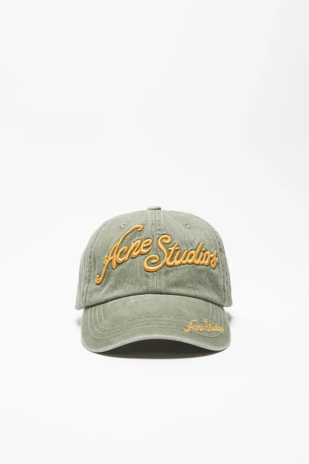 Men Logo Cap Sage Green Acne Studios Hats