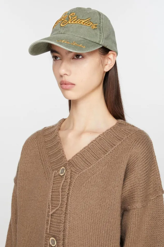 Men Logo Cap Sage Green Acne Studios Hats