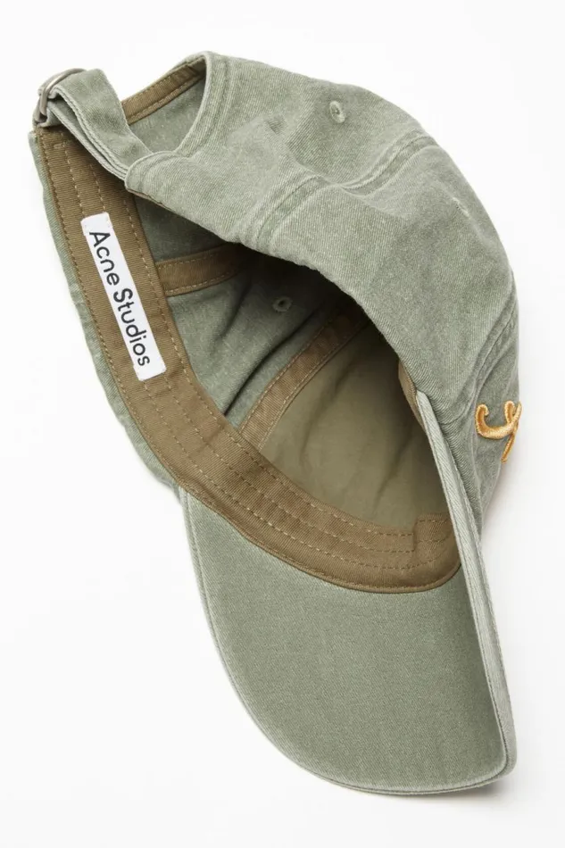 Men Logo Cap Sage Green Acne Studios Hats