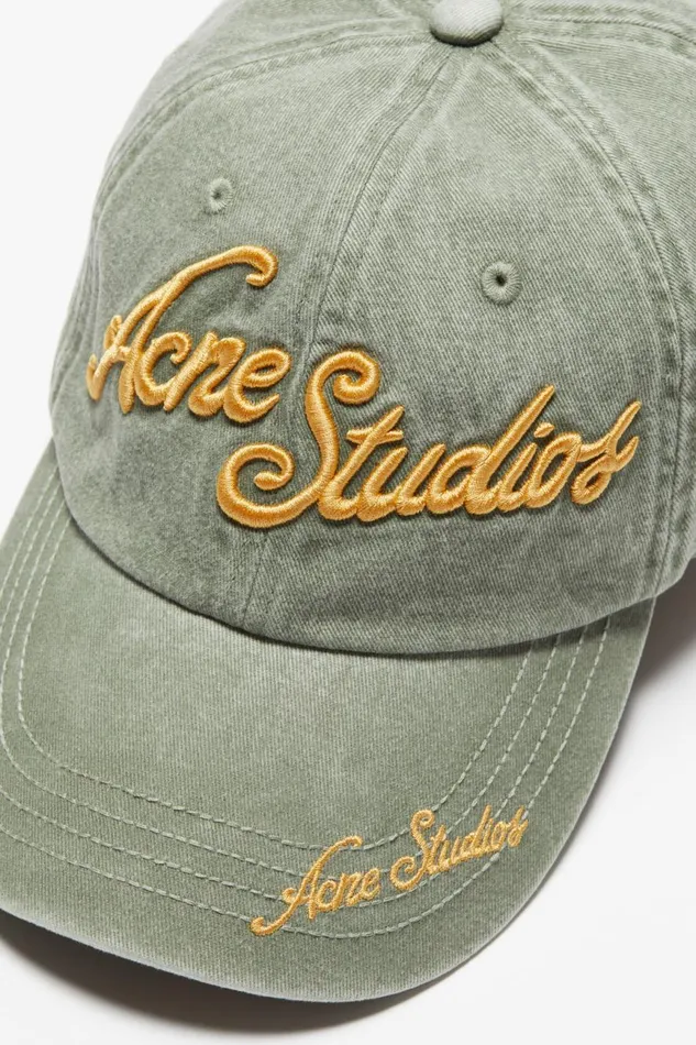 Men Logo Cap Sage Green Acne Studios Hats