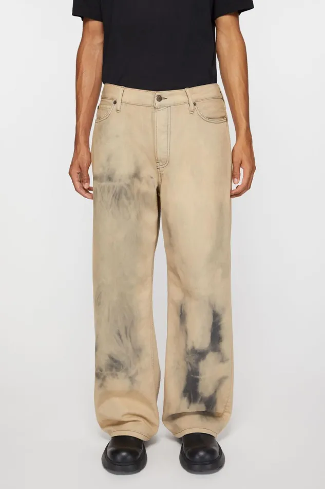Men Loose Fit Jeans 8211 1981M Beigeblack Acne Studios Jeans