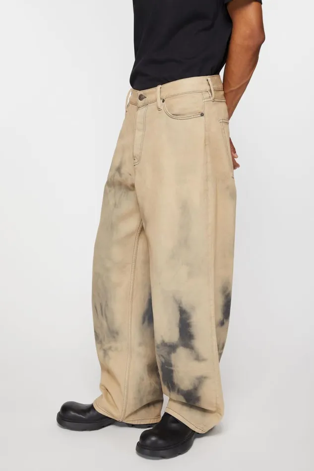 Men Loose Fit Jeans 8211 1981M Beigeblack Acne Studios Jeans