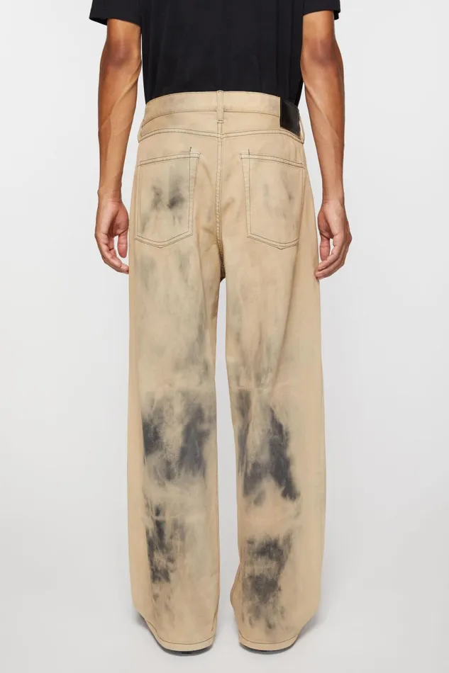 Men Loose Fit Jeans 8211 1981M Beigeblack Acne Studios Jeans