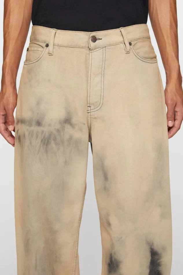 Men Loose Fit Jeans 8211 1981M Beigeblack Acne Studios Jeans