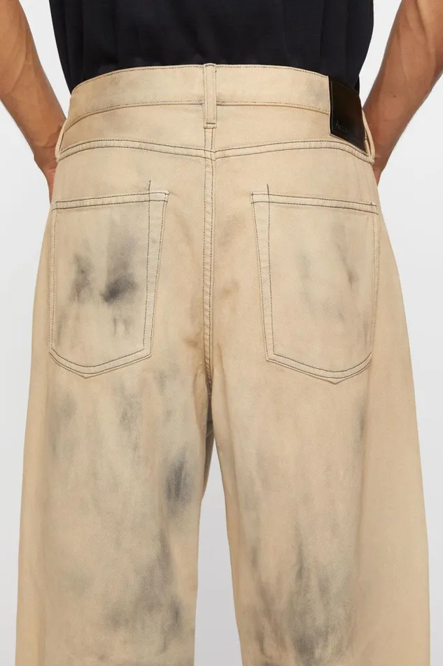 Men Loose Fit Jeans 8211 1981M Beigeblack Acne Studios Jeans