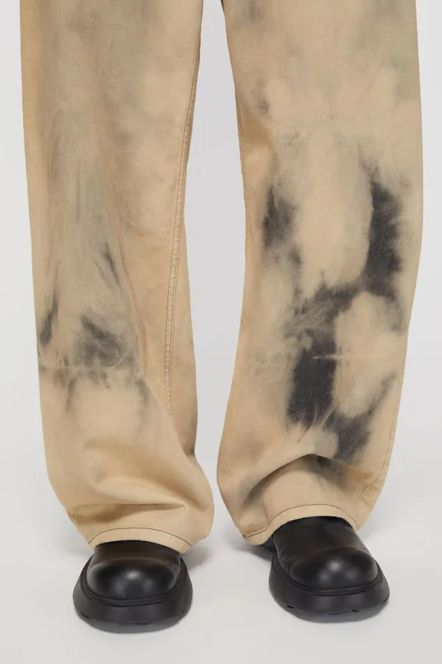 Men Loose Fit Jeans 8211 1981M Beigeblack Acne Studios Jeans
