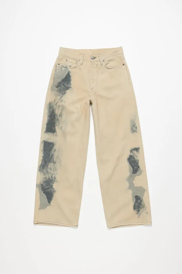 Men Loose Fit Jeans 8211 1981M Beigeblack Acne Studios Jeans