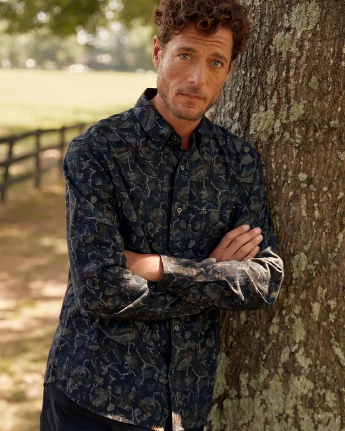 Men Low Tide Msl 1Pocket Shirt Carbon Blue Billy Reid Shirting