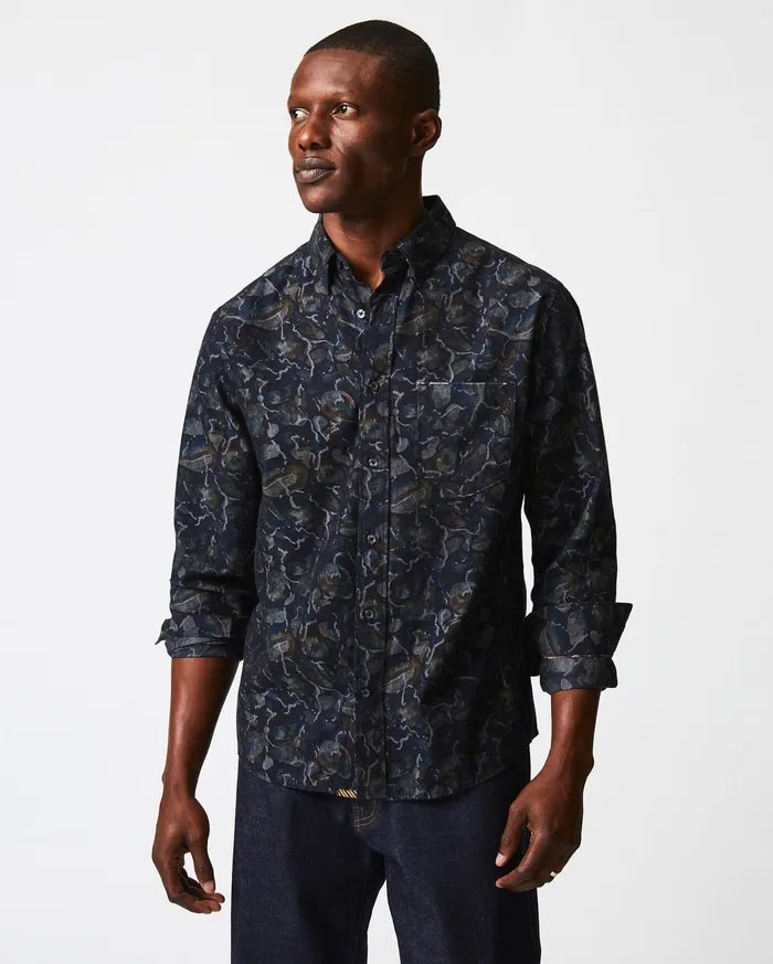 Men Low Tide Msl 1Pocket Shirt Carbon Blue Billy Reid Shirting