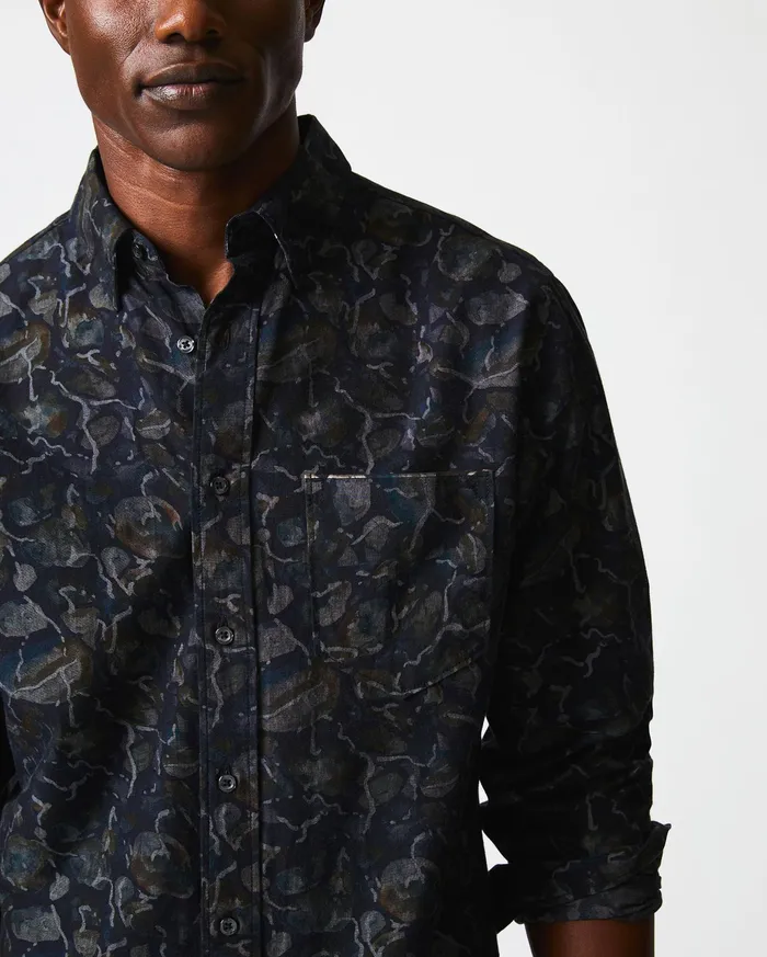 Men Low Tide Msl 1Pocket Shirt Carbon Blue Billy Reid Shirting