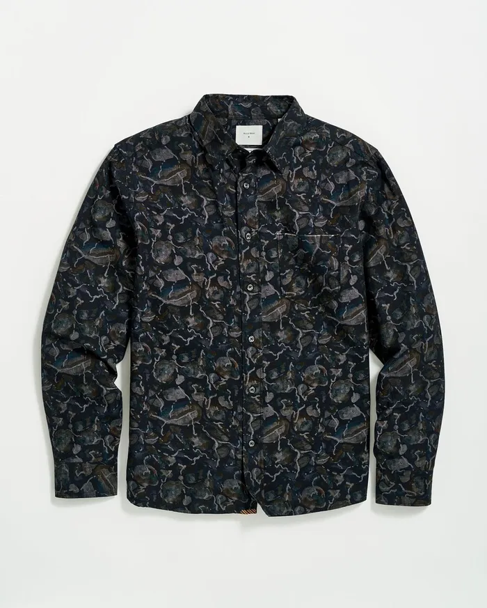 Men Low Tide Msl 1Pocket Shirt Carbon Blue Billy Reid Shirting