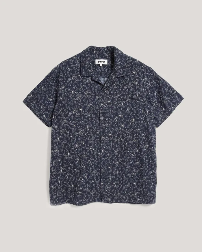 Men Malick Shirt Navy Ecru YMC Shirts