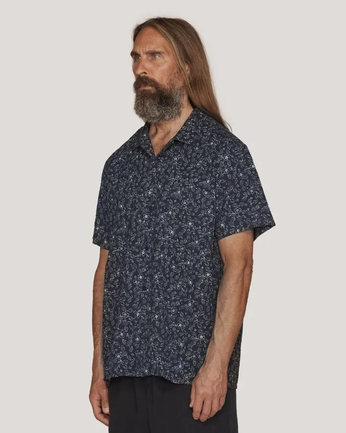 Men Malick Shirt Navy Ecru YMC Shirts