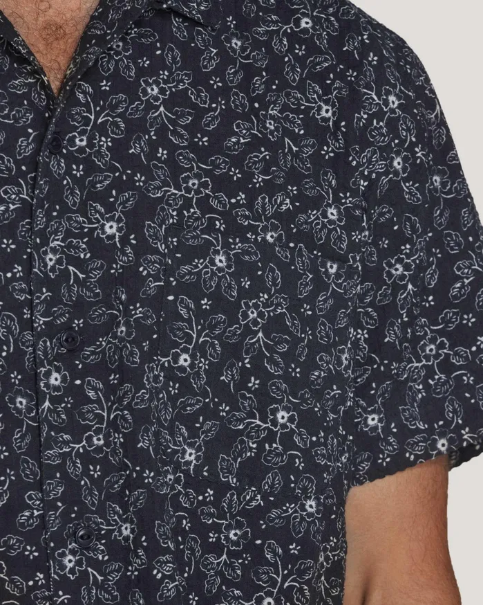 Men Malick Shirt Navy Ecru YMC Shirts
