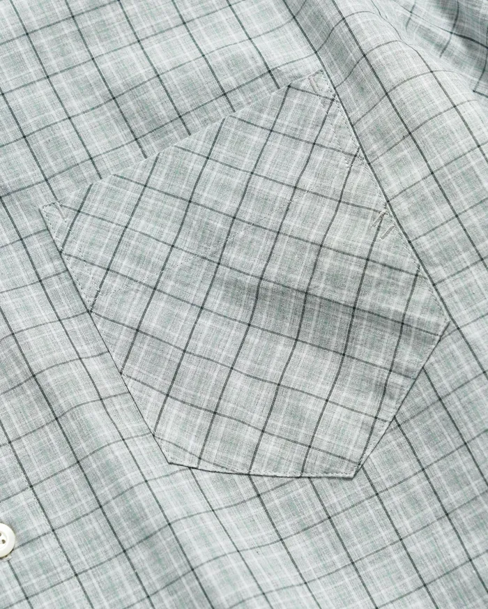 Men Melange Window Plaid John T Shirt Greymulti Billy Reid Shirting
