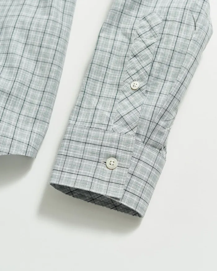 Men Melange Window Plaid John T Shirt Greymulti Billy Reid Shirting