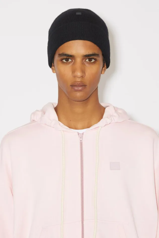 Men Micro Face Patch Beanie Black Acne Studios Hats