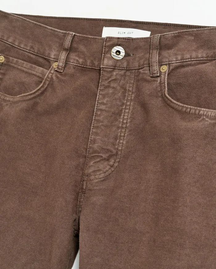 Men Moleskin Jean Coffee Billy Reid Bottoms