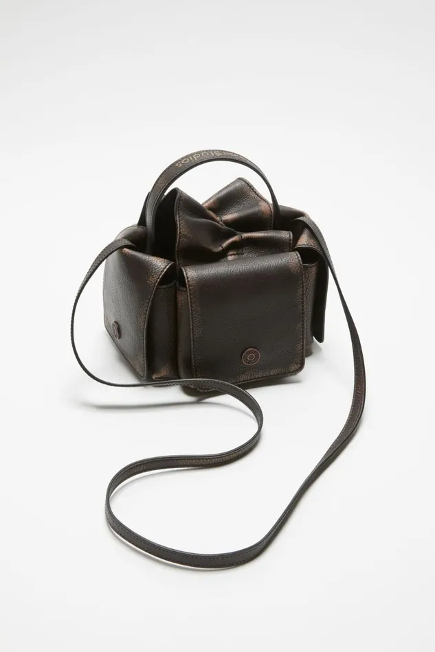 Men Multipocket Mini Bag Dark Brownbeige Acne Studios Bags
