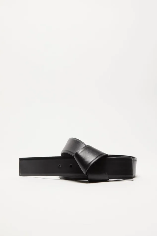 Men Musubi Leather Belt Black Acne Studios Belts